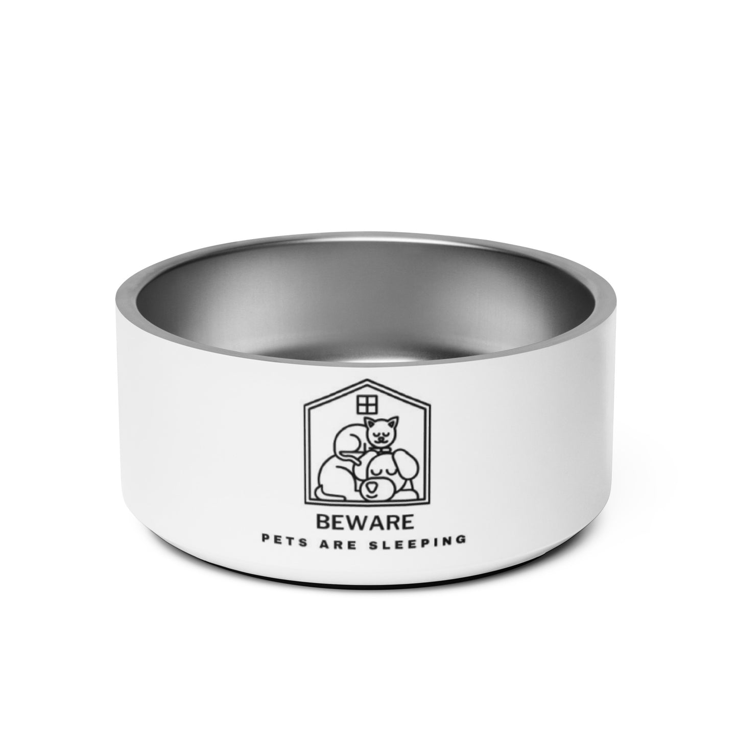 "Beware Pets Are Sleeping" Pet Bowl