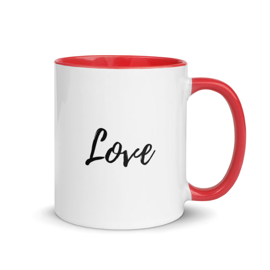 Mug with Color Inside (Love)  11oz